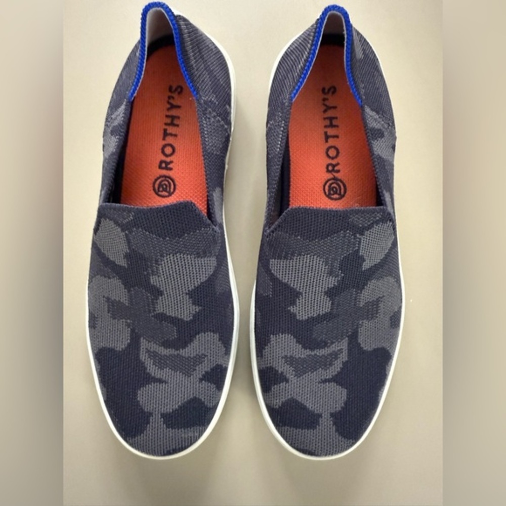 Rothy’s gray and black camo loafers size 8.5
